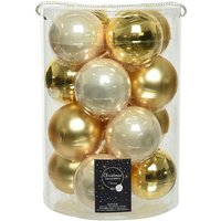 Kaemingk - Glas-Weihnachtskugeln zum Aufhängen, 8 cm, Gold und Perle. 16. September Kaemingk - Glas-Weihnachtskugeln zum Aufhängen, 8 cm, Gold und Perle. 16. September von Kaemingk