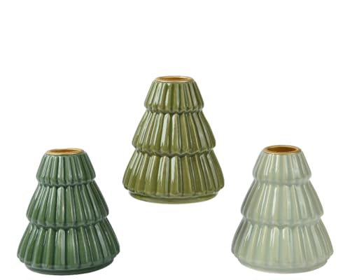 Kaemingk Kerzenhalter Porzellan 9,5cm - Kerzenständer in Tannenbaum Form - 1 Stück Sortiert - Tischdeko für Weihnachten - Weihnachtsdeko Grün Kaemingk Kerzenhalter Porzellan 9,5cm - Kerzenständer in Tannenbaum Form - 1 Stück Sortiert - Tischdeko für Weihnachten - Weihnachtsdeko Grün von Kaemingk