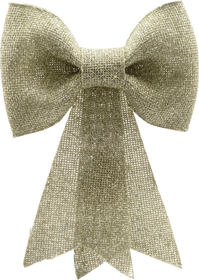 Kaemingk Kunst-Schleife Glitterhänger 1,7 x 31 x 40 cm hellgold von Kaemingk