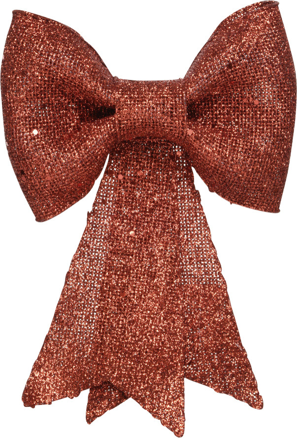 Kaemingk Kunst-Schleife Glitterhänger 1,7 x 31 x 40 cm rot von Kaemingk