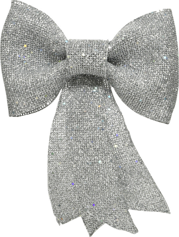 Kaemingk Kunst-Schleife Glitterhänger 13 x 14 cm silber Kaemingk Kunst-Schleife Glitterhänger 13 x 14 cm silber von Kaemingk