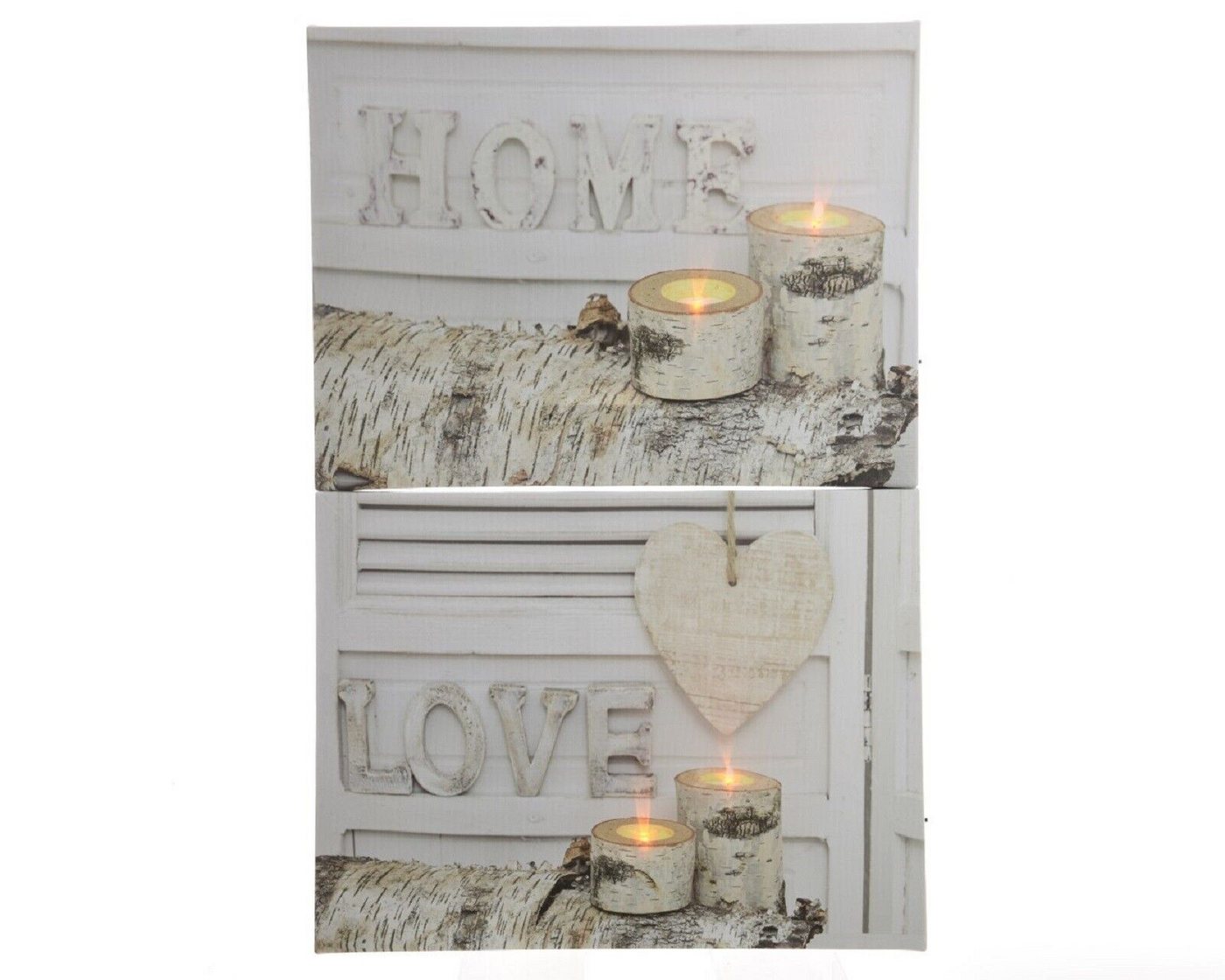 Kaemingk LED-Bilderrahmen LED Leinwand Weihnachtsmotive batteriebetrieben 1,5 x 50 x 40 2er Set von Kaemingk