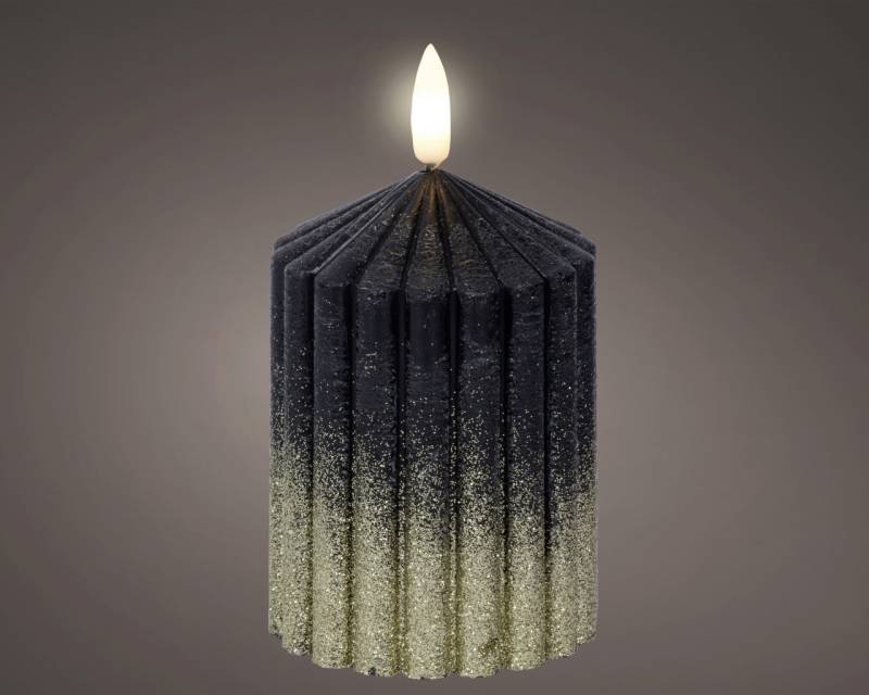 Kaemingk LED Kerze schwarz Ø 6 x 15 cm warmweiß von Kaemingk