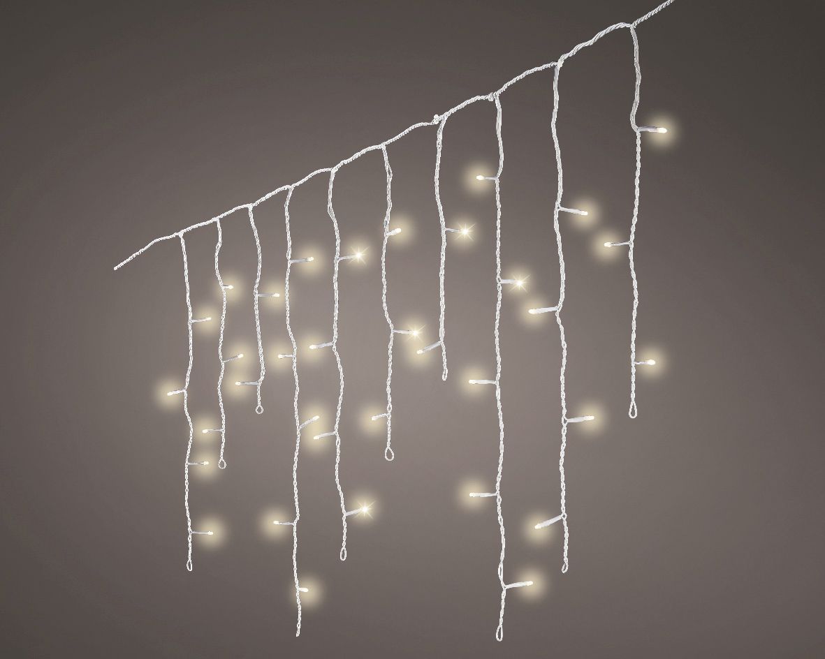 Kaemingk LED Lichtervorhang Icicle Lights 175 Lichter 7,5 m weiß von Kaemingk