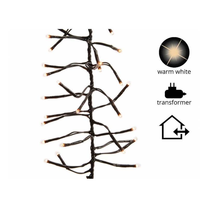 Kaemingk LED-Lichterkette Kaemingk Lichterkette Cluster LED warmweiß außen schwarz, 558-flammig von Kaemingk