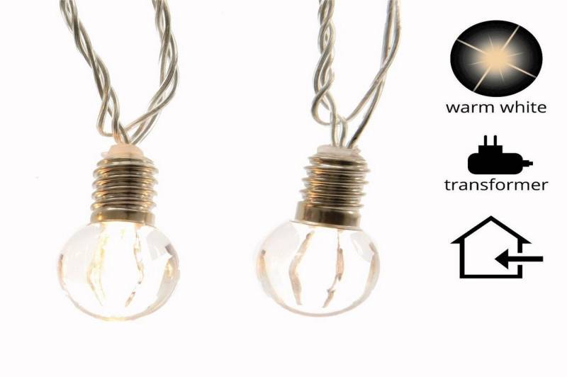 Kaemingk LED-Lichterkette LED Lichterkette Glühbirnen warmweisse LED klares Kabel 3,80 m von Kaemingk