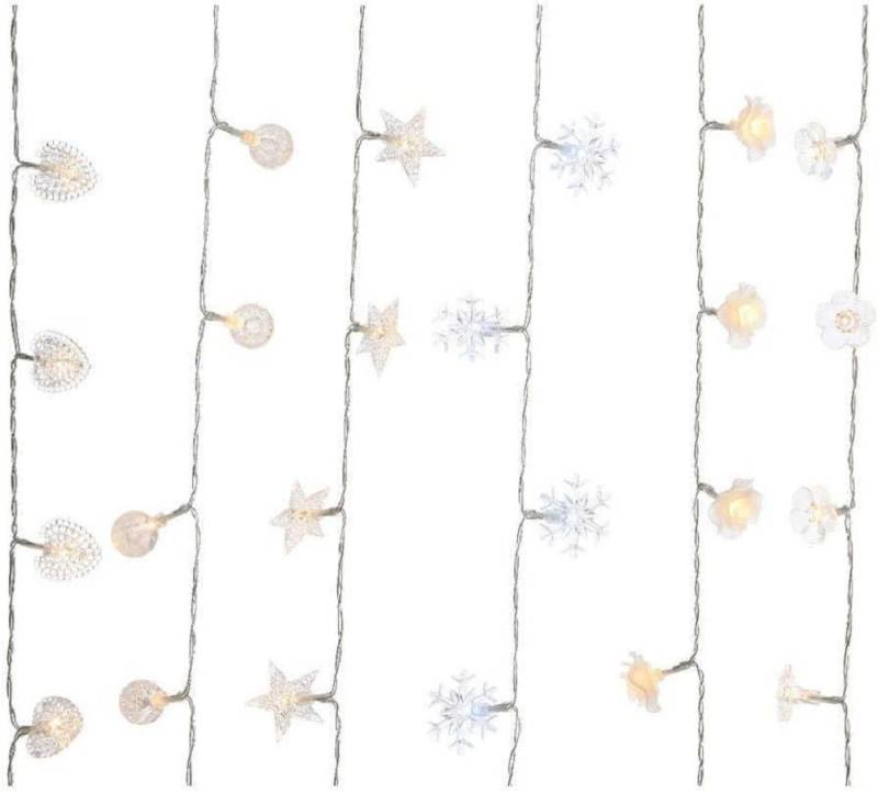 Kaemingk LED-Lichterkette LED Lichterkette Stern Rose Kristall Kugel Herz Blume L1,1m Stückpreis von Kaemingk
