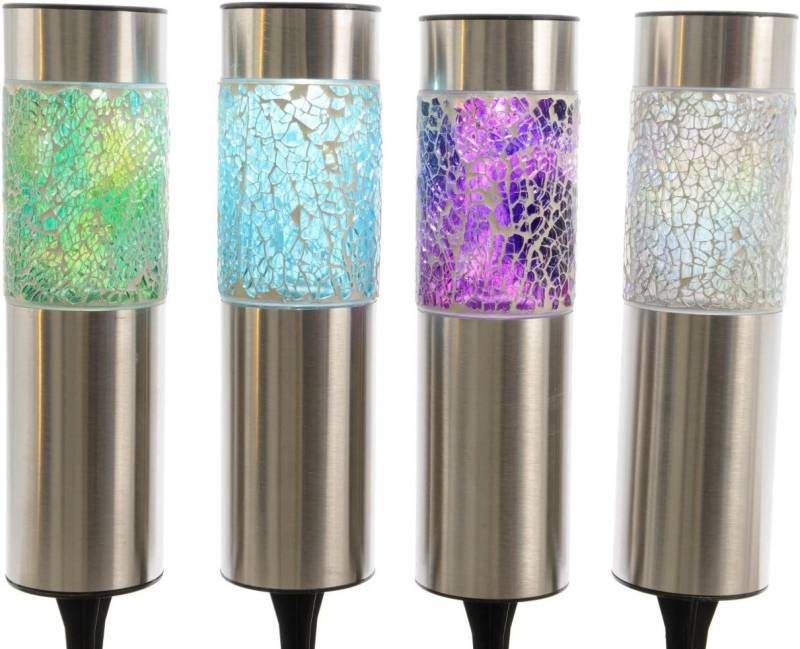 Kaemingk LED Solarleuchte Solar Stabbeleuchtung Edelstahl 4 Farben Ø6cm H.22cm Stückpreis von Kaemingk