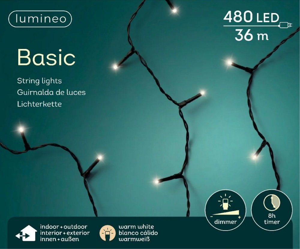 Kaemingk Lichterkette LED Basic String Light Timer8h Dimmer5F 36m 480LED von Kaemingk