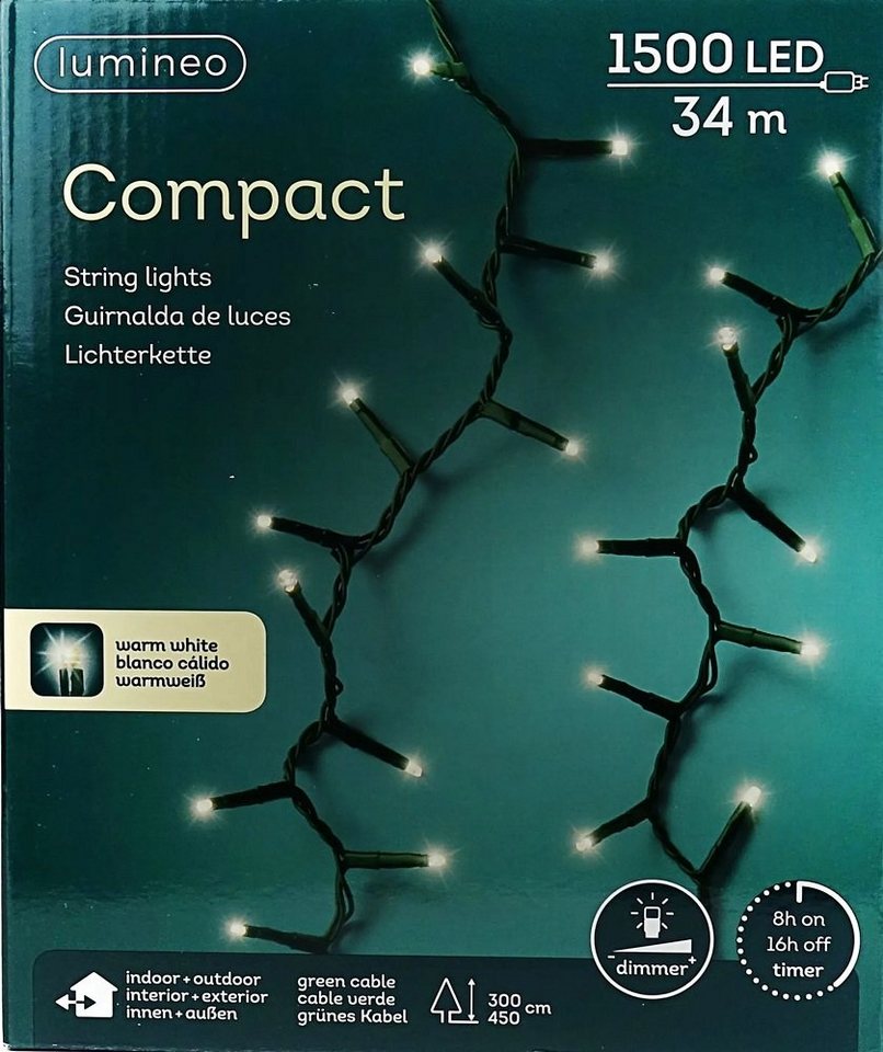 Kaemingk Lichterkette LED Compact Lichterkette Timer8h Dimmer 5F 34m 150 Kaemingk Lichterkette LED Compact Lichterkette Timer8h Dimmer 5F 34m 150 von Kaemingk