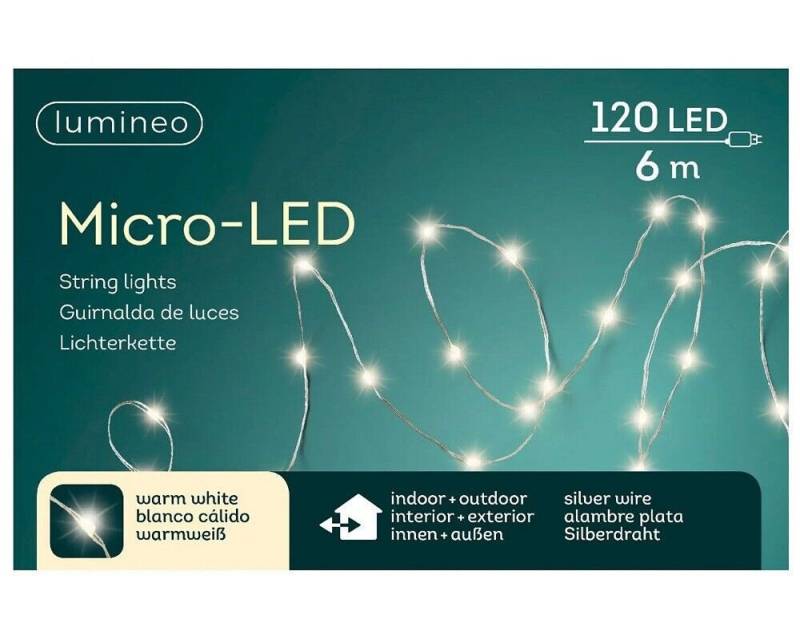Kaemingk LED-Lichterkette Micro LED Strangbeleuchtung Outdoor L.595cm 120L silber/warmes weiss Kaemingk LED-Lichterkette Micro LED Strangbeleuchtung Outdoor L.595cm 120L silber/warmes weiss von Kaemingk
