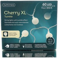 Kaemingk - Lumineo led Lichterkette Cherry Twinkle Warmweiß 8 Funktionen 60 led 9 Meter von Kaemingk