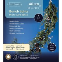 Batterie Micro led Lichterkette Lichterbündel 65 cm 40 Lichter warmweiß - Lumineo von LUMINEO