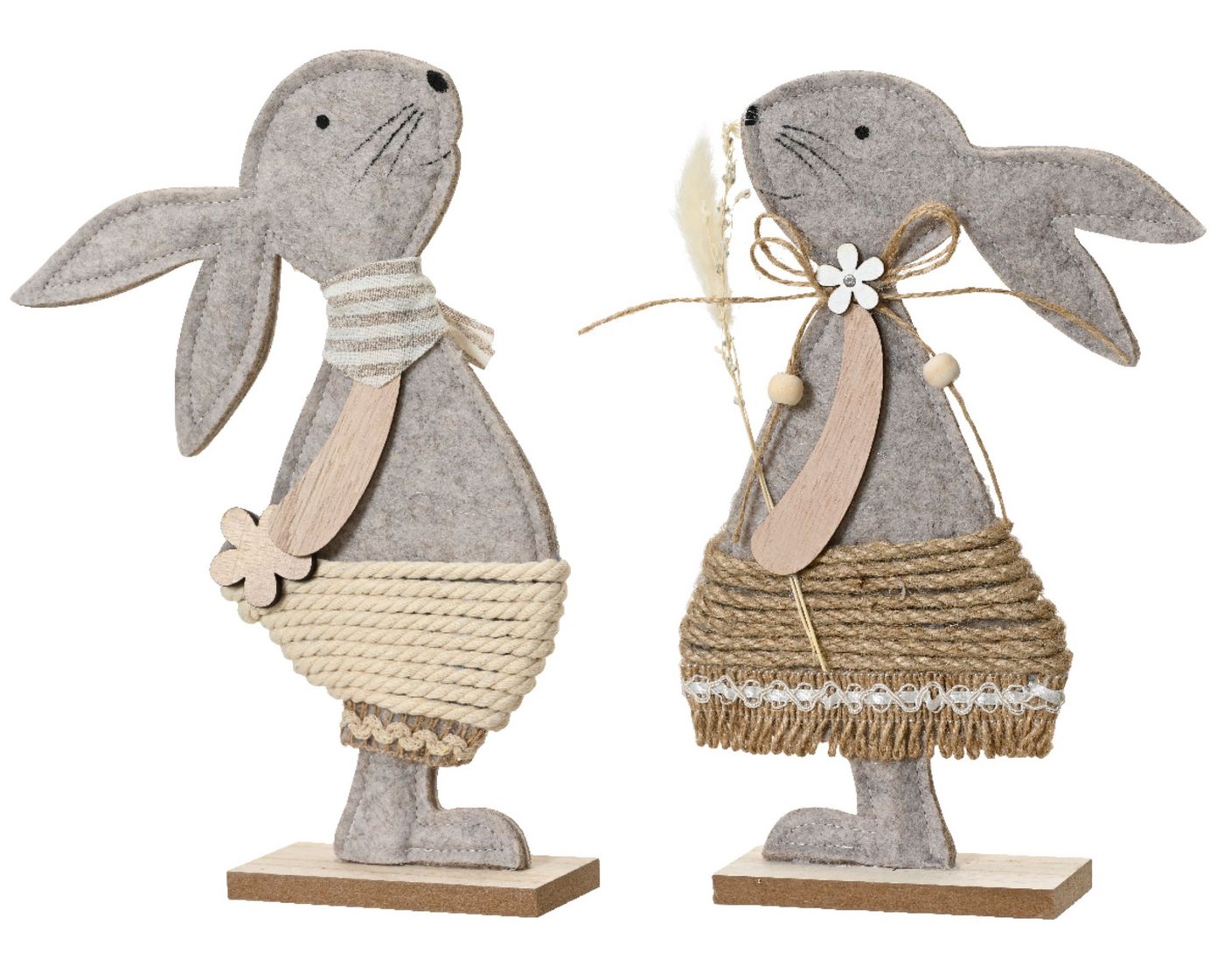 Kaemingk Osterhase, Dekofiguren Hase & Häsin 26cm Filz 2er Set Grau / Braun Kaemingk Osterhase, Dekofiguren Hase & Häsin 26cm Filz 2er Set Grau / Braun von Kaemingk