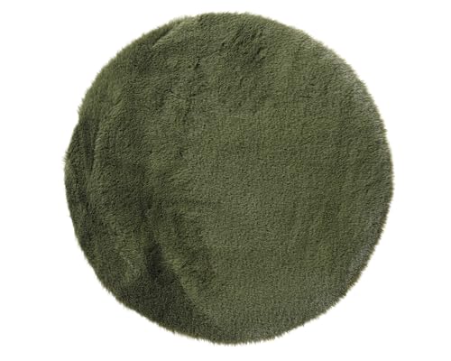 Kaemingk Runder Teppich Vorleger 38cm - Dekoteppich handgearbeitet - Sitzteppich flauschig & weich - Sitzkissen für Stühle & Sessel - Kunstfellteppich - Grün Kaemingk Runder Teppich Vorleger 38cm - Dekoteppich handgearbeitet - Sitzteppich flauschig & weich - Sitzkissen für Stühle & Sessel - Kunstfellteppich - Grün von Kaemingk
