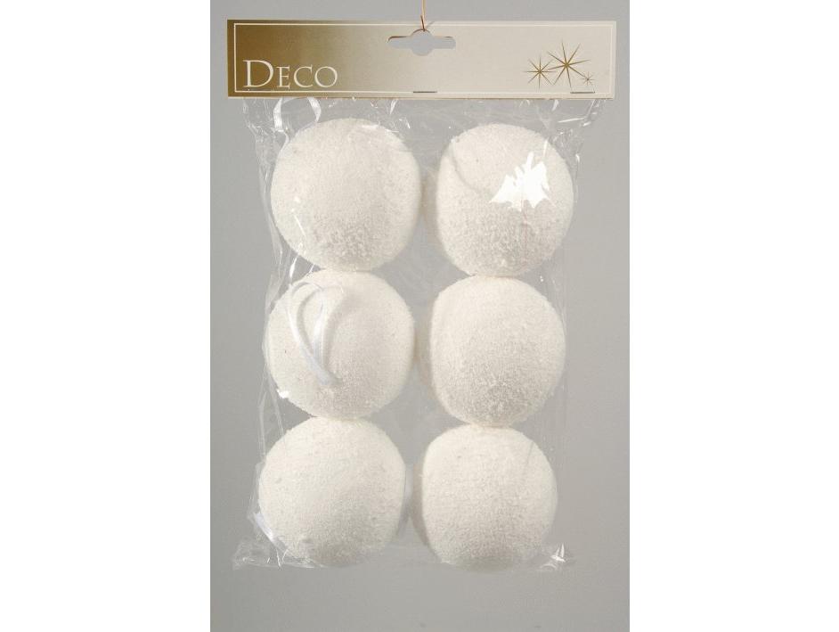 Kaemingk Schneebälle mit Hänger Ø 8 cm - 6 Stück Kaemingk Schneebälle mit Hänger Ø 8 cm - 6 Stück von Kaemingk