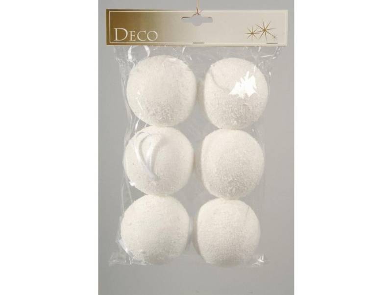 Kaemingk Schneebälle mit Hänger Ø 8 cm - 6 Stück Kaemingk Schneebälle mit Hänger Ø 8 cm - 6 Stück von Kaemingk
