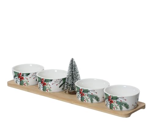 Kaemingk Tapas Set mit Blumen-Motiv, rechteckig, Porzellan von Kaemingk