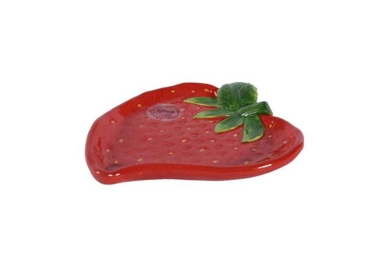 Kaemingk Teller Snackteller CITRI, 14,5 x 17 cm, Rot, Grün, (1 St), aus Dolomit von Kaemingk