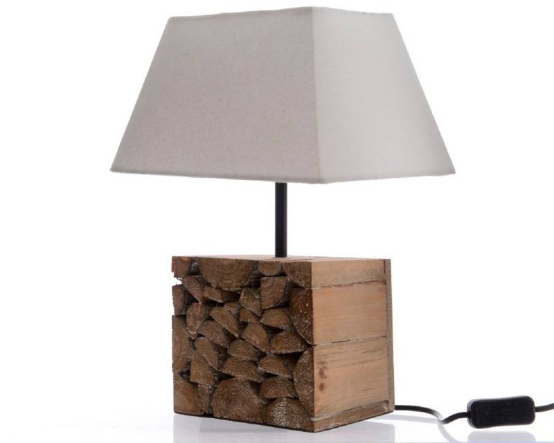 Kaemingk Tischleuchte Tischlampe Holzscheite 20x27x37 cm von Kaemingk