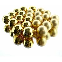 Kaemingk - Weihnachts-Micro-Kugeln Light Gold goldfarben ø 2,5 cm aus Glas - 24er Set von Kaemingk