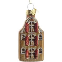 Kaemingk - Weihnachtsanhänger Amsterdammer Grachtenhaus Goldbraun 7,5 cm - Glas Kaemingk - Weihnachtsanhänger Amsterdammer Grachtenhaus Goldbraun 7,5 cm - Glas von Kaemingk