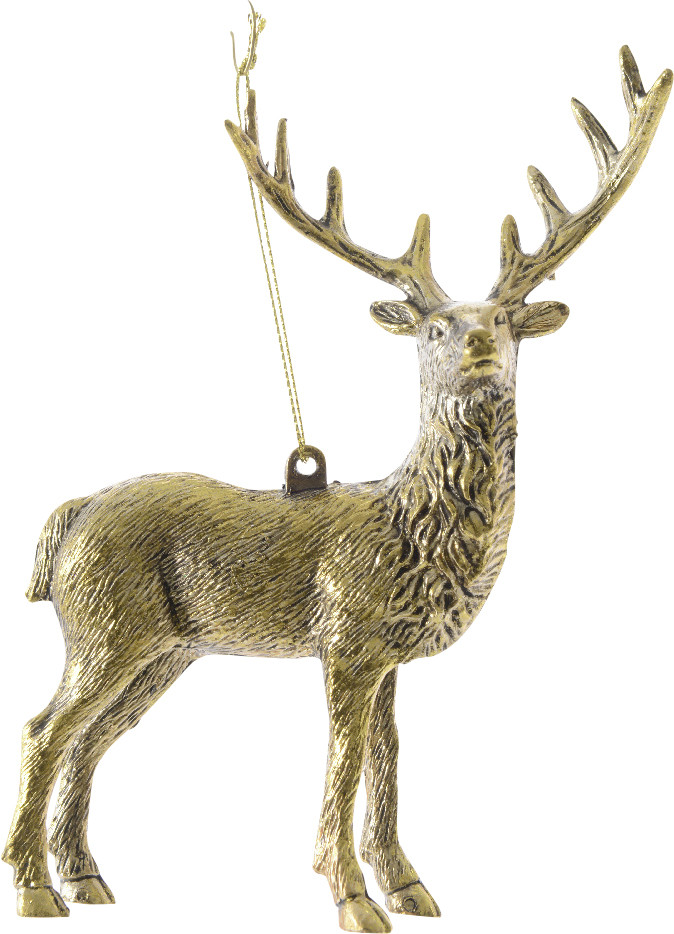Kaemingk Weihnachtsanhänger Hirsch goldfarben von Kaemingk