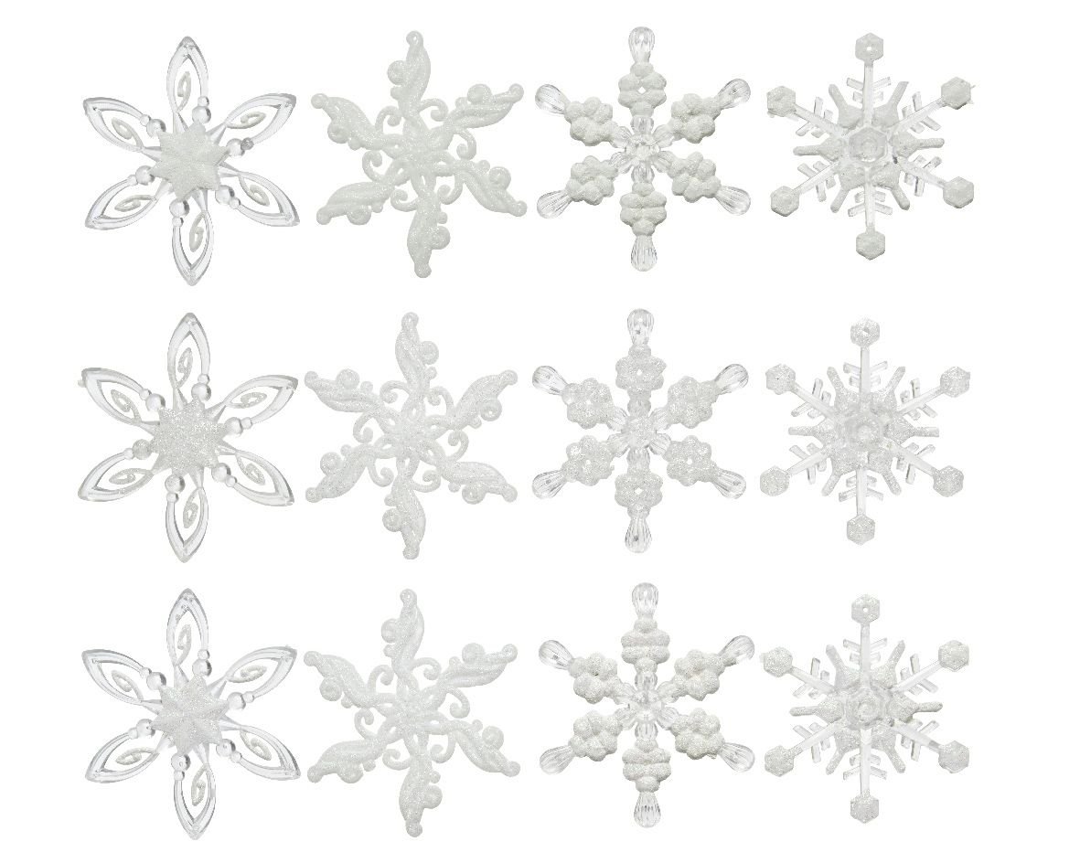 Kaemingk Weihnachtsanhänger Schneeflocke weiß mit Glitter Kaemingk Weihnachtsanhänger Schneeflocke weiß mit Glitter von Kaemingk