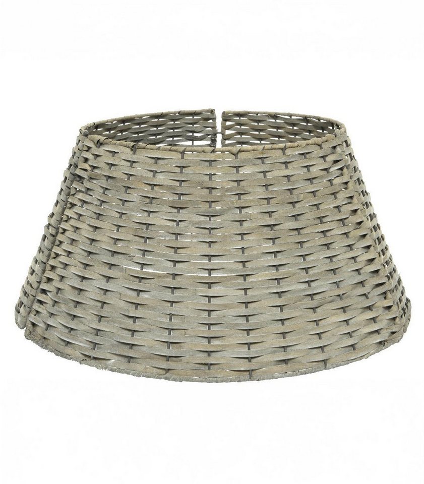 Kaemingk Weihnachtsbaumdecke Christbaumständer-Korb SANILLA, Grau, Ø 57 cm, (1-tlg), für Weihnachtsbäume mit einer Höhe von bis zu 240 cm von Kaemingk