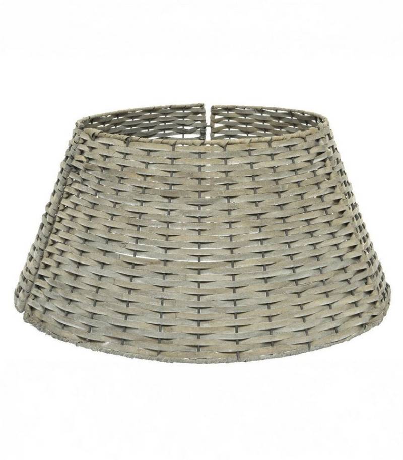 Kaemingk Weihnachtsbaumdecke Christbaumständer-Korb SANILLA, Grau, Ø 57 cm, (1-tlg), für Weihnachtsbäume mit einer Höhe von bis zu 240 cm von Kaemingk