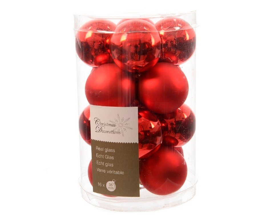 Kaemingk Weihnachtsbaumkugel Christbaumkugeln Weihnachtskugeln Glas Ø 3,5 cm 16 von Kaemingk