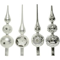 Kaemingk Weihnachtsbaumspitze Glas silber 31 cm Weihnachtsbaumspitze von Kaemingk