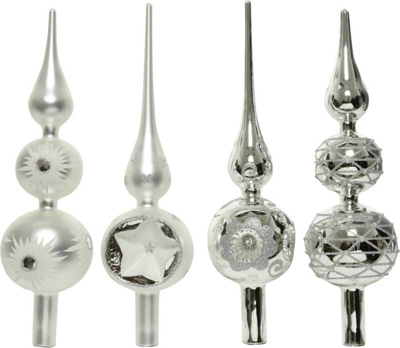 Kaemingk Weihnachtsbaumspitze Glas silber 31 cm von Kaemingk