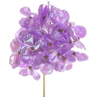 Kaemingk - Weihnachtsdeko Hortensienblüten Lavendel irisierend 27 cm - Kunstblumen von Kaemingk