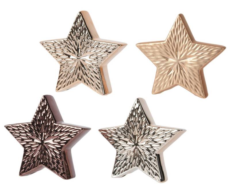 Kaemingk Weihnachtsfigur Dekostern Porzellan 15 x 16 cm 4-fach sortiert von Kaemingk