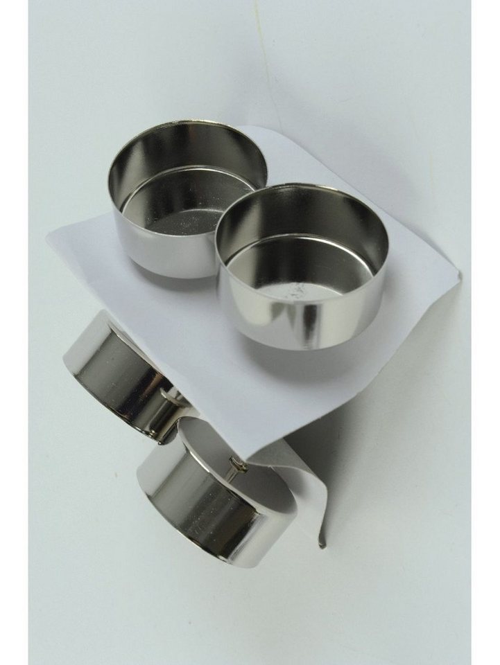 Kaemingk Weihnachtsfigur Kaemingk Metall-Teelicht mit Dorn silber 4,2 x 7,5 von Kaemingk
