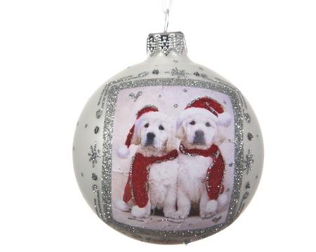 Kaemingk Weihnachtskugel weiß Dekor Glaskugel Hunde 2er Set Ø 8 cm Kaemingk Weihnachtskugel weiß Dekor Glaskugel Hunde 2er Set Ø 8 cm von Kaemingk