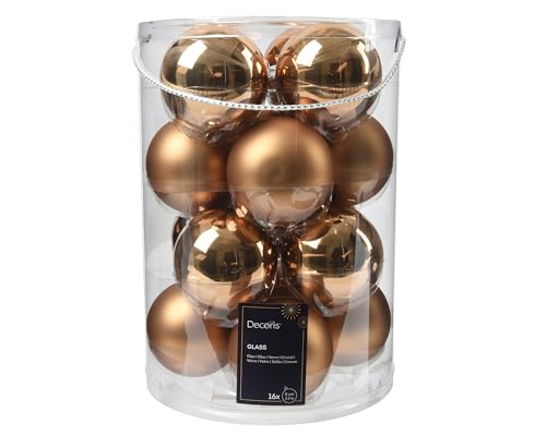 Kaemingk Weihnachtskugeln Glas 8cm 16 Stück - matt & glänzend - Große Christbaumkugeln Weihnachtsbaumkugeln für Weihnachten - Christbaumschmuck & Weihnachtsbaumschmuck - Pekanuss Braun Kaemingk Weihnachtskugeln Glas 8cm 16 Stück - matt & glänzend - Große Christbaumkugeln Weihnachtsbaumkugeln für Weihnachten - Christbaumschmuck & Weihnachtsbaumschmuck - Pekanuss Braun von Kaemingk