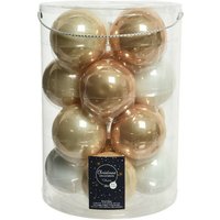 Kaemingk - Weihnachtskugeln aus Glas zum Aufhängen, 8 cm, Perlmutt, Karamell und Weiß. 16. September von Kaemingk
