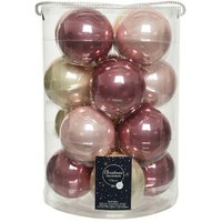 Kaemingk - Weihnachtskugeln aus Glas zum Aufhängen, 8 cm, Rosa und Perlmutt. 16. September Kaemingk - Weihnachtskugeln aus Glas zum Aufhängen, 8 cm, Rosa und Perlmutt. 16. September von Kaemingk