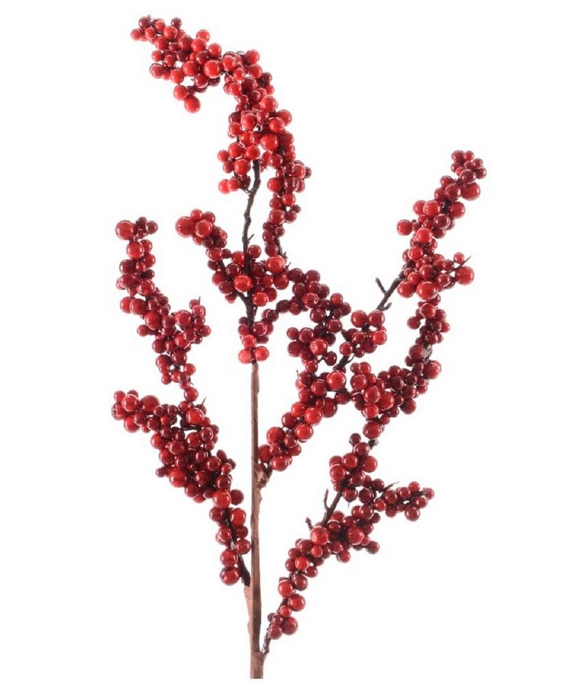 Kunstblume Zweig Beerenzweig rot Dekozweig lackiert, Kaemingk von Kaemingk