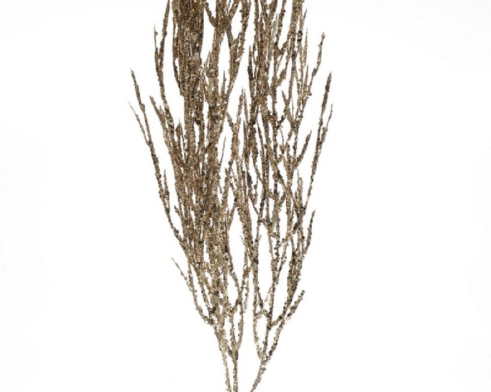 Kunstpflanze Kunstzweig Kunstbusch gold Zweig Busch mit Glitter, Kaemingk von Kaemingk