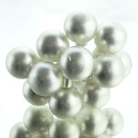 Mini-Weihnachtskugeln Silberfarben am Draht matt Ø 2,5 cm aus Glas - 12er Set von Kaemingk