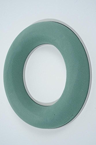 Nass Steckschaum Kranz 30cm für Frischblumen Floristen Steckschwamm Ring grün Ø 30 cm von Kaemingk