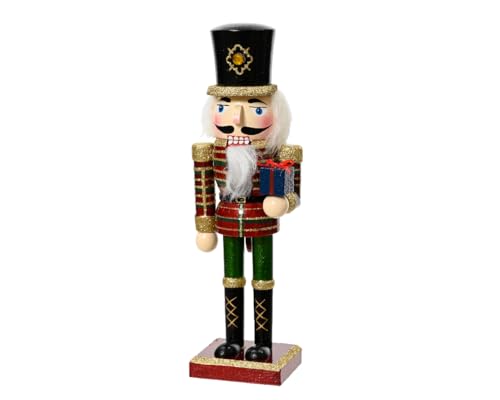 Nussknacker Figur 25cm Holz 1 Stück Sortiert - nostalgische Weihnachtsfigur - Klassische Dekofigur für die Weihnachts- und Winterzeit - Holzfigur Weihnachtsdeko - Holzdeko Weihnachten von Kaemingk