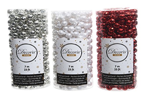 Kaemingk Perlenkette Dia 1cm L 7m Kunststoff Disco Perlengirlande Perlenband Hochzeit Perlenschnur Deko Farbe rot weiß oder Silber Stückpreis Kaemingk Perlenkette Dia 1cm L 7m Kunststoff Disco Perlengirlande Perlenband Hochzeit Perlenschnur Deko Farbe rot weiß oder Silber Stückpreis von Kaemingk