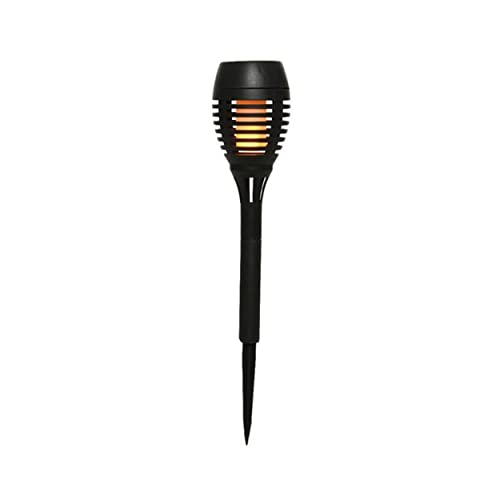 Solarlampe Gartenfackel Gartenbeleuchtung Flacker-Effekt schwarz Ø 7,5cm / Höhe 27cm 4 Stück von Kaemingk