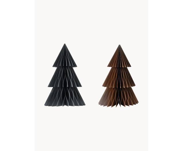 Deko-Bäume Wood aus Papierstoff, 2er-Set von Kaemingk