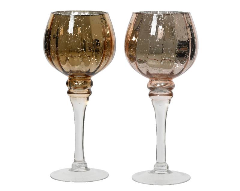 Teelichthalter glas 10.5 x 10.5 x 30 cm von Kaemingk