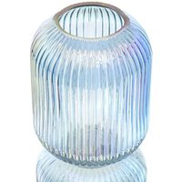Vase Blaue Töne irisierendes Glas ø 11.9 cm Höhe 15.2 cm - Kaemingk von Kaemingk